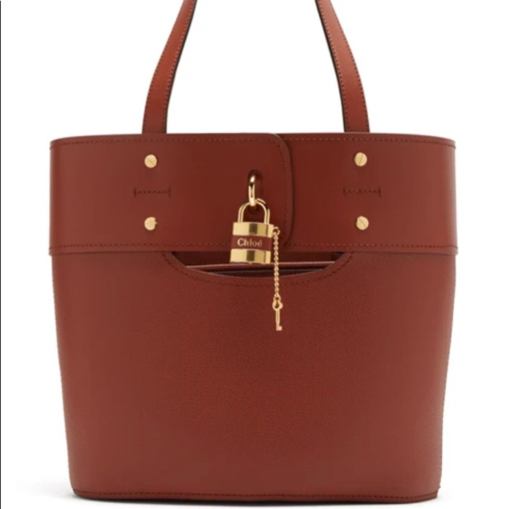 Chloe Medium Aby Tote in Sepia Brown